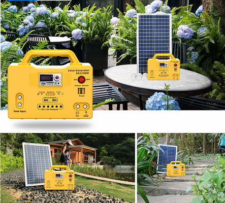 10 Years Warranty DC Portable Solar Power Generator 1kw Home Solar Power System With 6 Led Bulbs