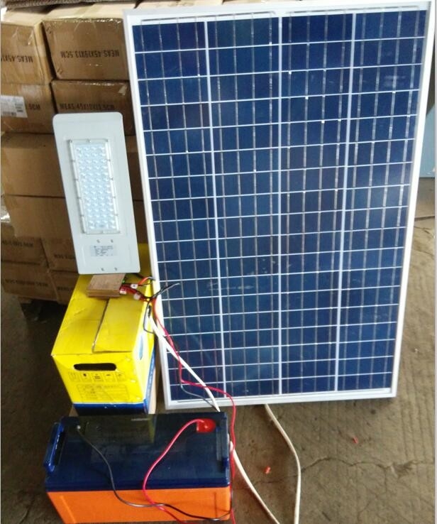 7m Double Arm Pole 80W 100W Solar Panel Street Light